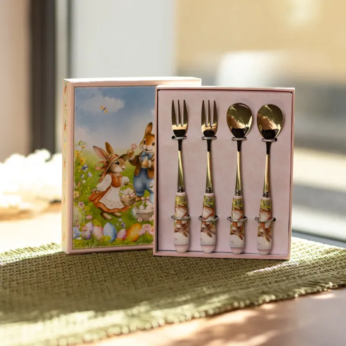 Набір столових приборів Rabbit Family 4 предмети на 2 персони HP-7323-12 (HP-7323-12) - зображення 2