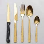 Набір столових приборів у футлярі на 6 осіб столовий набір 30 предметів у футлярі Золото (HP-20-28)