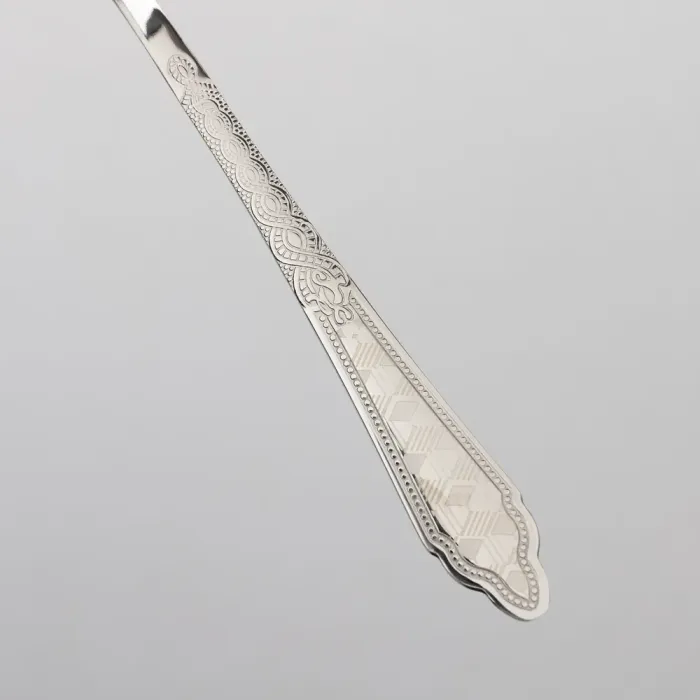 Набір столових приборів золото на 6 персон комплект столових приборів 24 предмети Срібло (HP-20-63) - изображение 5