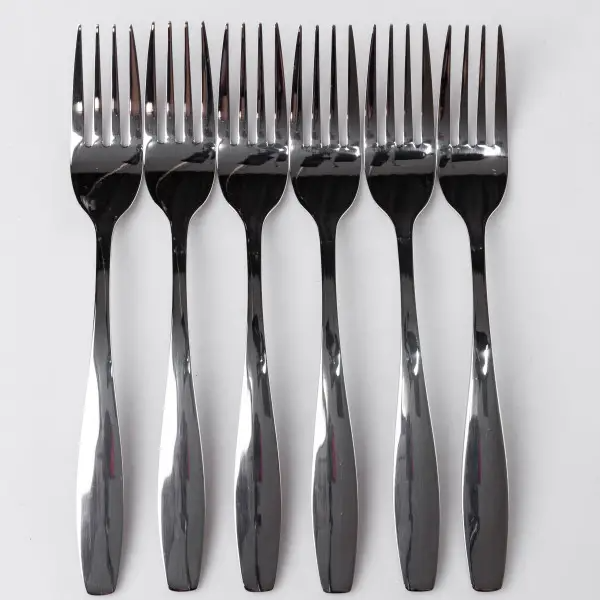 Набір столових виделок 6 штук з нержавіючої сталі 20 см вилки кухонні столові прилади класичний стиль HP-16978-14 (HP-16978-14) - изображение 4