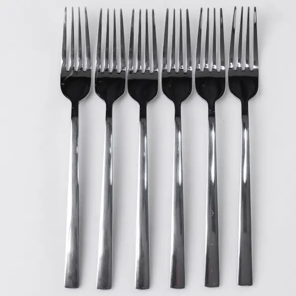 Набір столових виделок 6 штук з нержавіючої сталі 21.5 см вилки кухонні столові прилади HP-16978-17 (HP-16978-17) - изображение 4