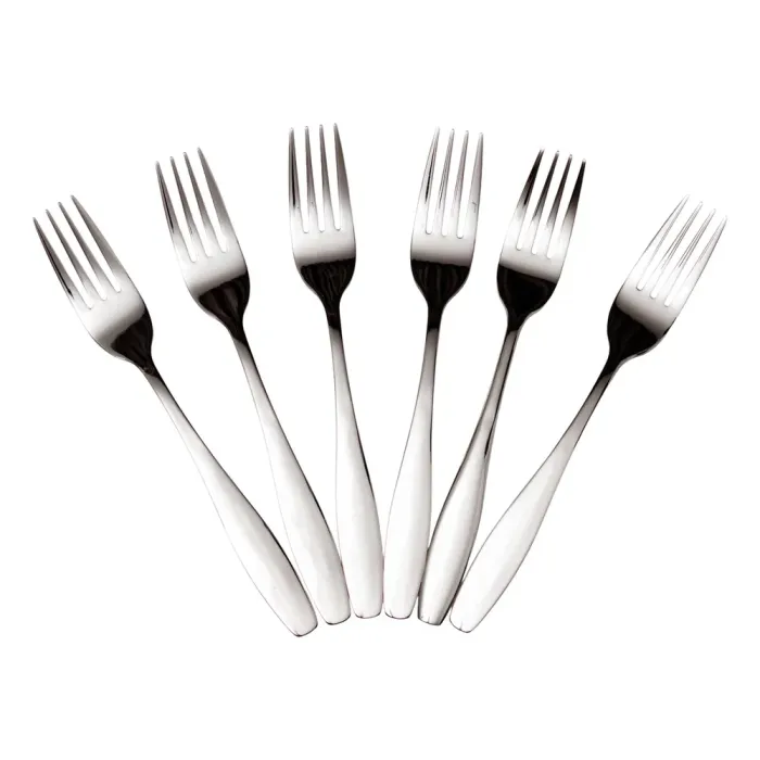 Набір столових виделок 6 штук з нержавіючої сталі 20 (см) Срібло HP-8-18 (HP-8-18) - изображение 1