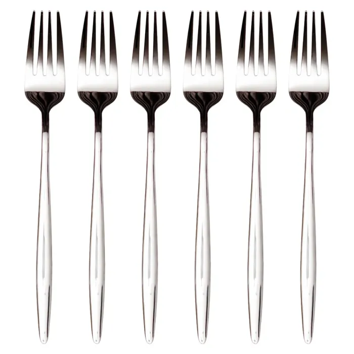 Набір столових виделок 6 штук виделки кухонні з нержавіючої сталі 21 (см) Срібло HP-8-28 (HP-8-28) - изображение 2