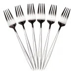 Набір столових виделок 6 штук виделки кухонні з нержавіючої сталі 21 (см) Срібло HP-8-28 (HP-8-28)