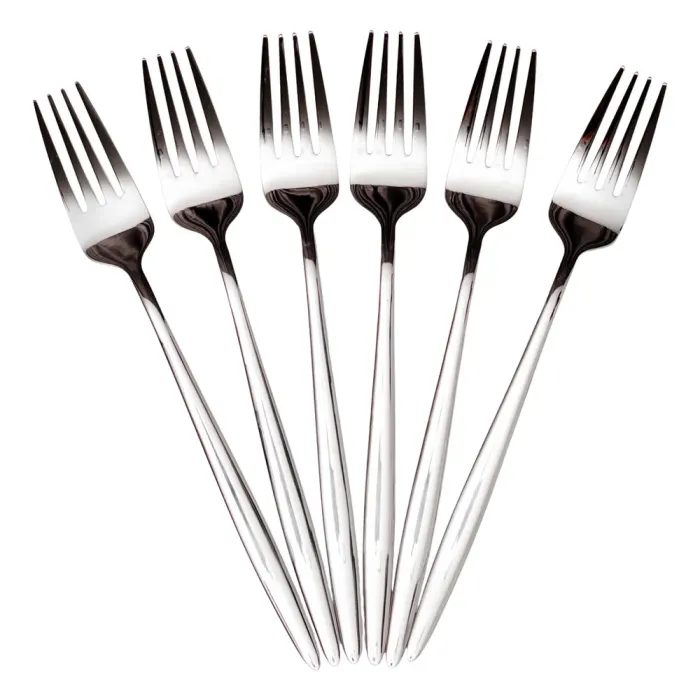 Набір столових виделок 6 штук виделки кухонні з нержавіючої сталі 21 (см) Срібло HP-8-28 (HP-8-28) - изображение 1