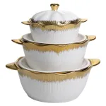 Набір супниць порцелянових 3 (шт) 0.8/1.8/2.5 (л) з позолотою XYL216-4A (XYL216-4A)