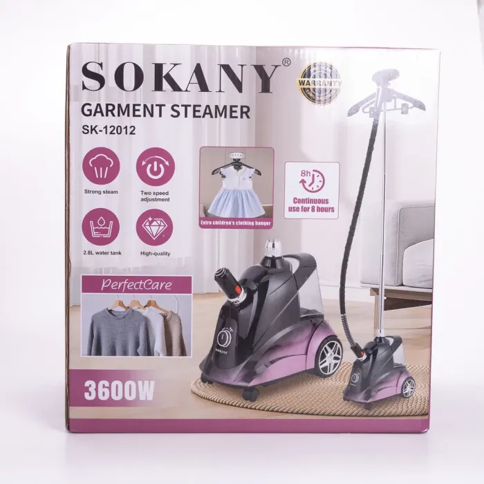 Підлоговий відпарювач для одягу Sokany 3600 Вт пна 2.8 літри SK-12012 (SK-12012) - изображение 5