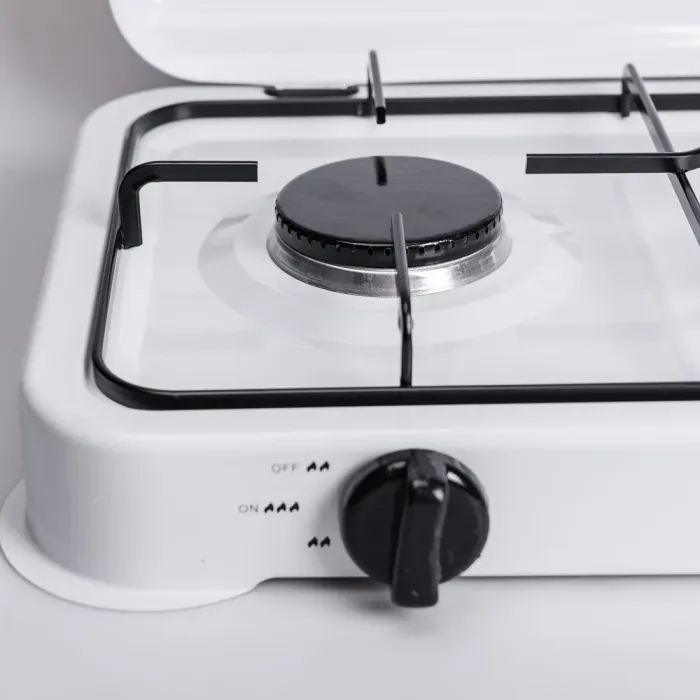 Настольная газовая плита на 3 конфорки 5.5 кВт мини газовая плита для баллонного газа Белая Sokany (SK-6003W) - изображение 8