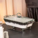 Настольная мармитница 1.5 литра прямоугольный мармит с керамическим подогревом для вторых блюд. (HP1020)