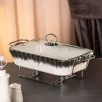 Настольная мармитница 2 литра прямоугольный мармит с подогревом керамический для других блюд. (HP1021)