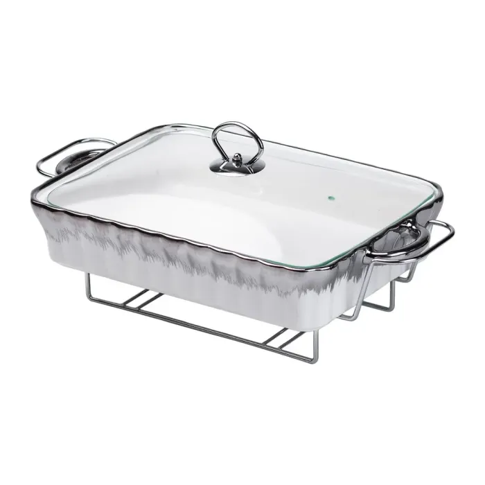 Настольная мармитница 2 литра прямоугольный мармит с подогревом керамический для других блюд. (HP1021) - изображение 6