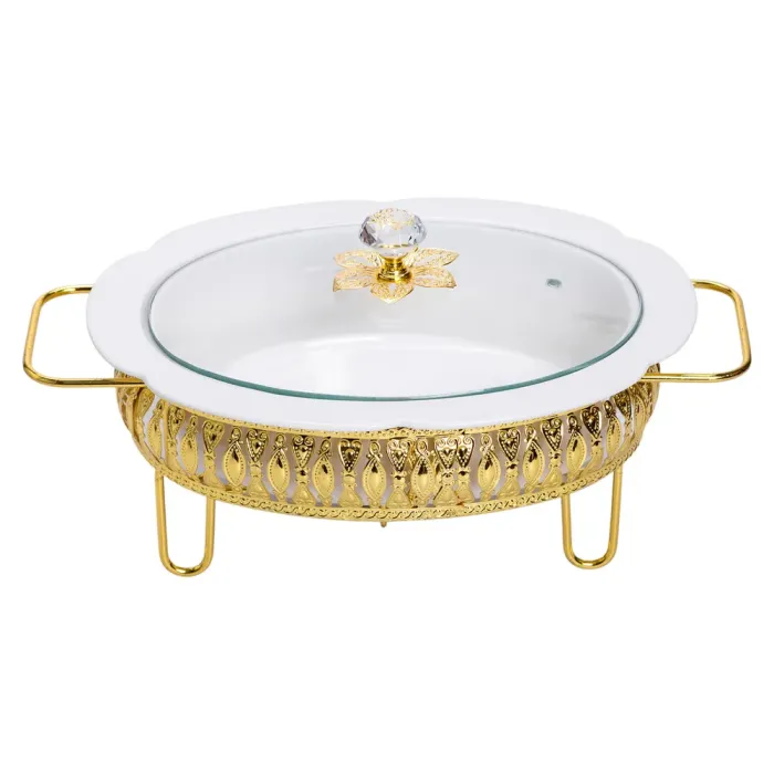 Настільна мармітниця 32×23×14 (см) порцелянова 1.2 (л) на металевій підставці HP-26-8 (HP-26-8) - зображення 6