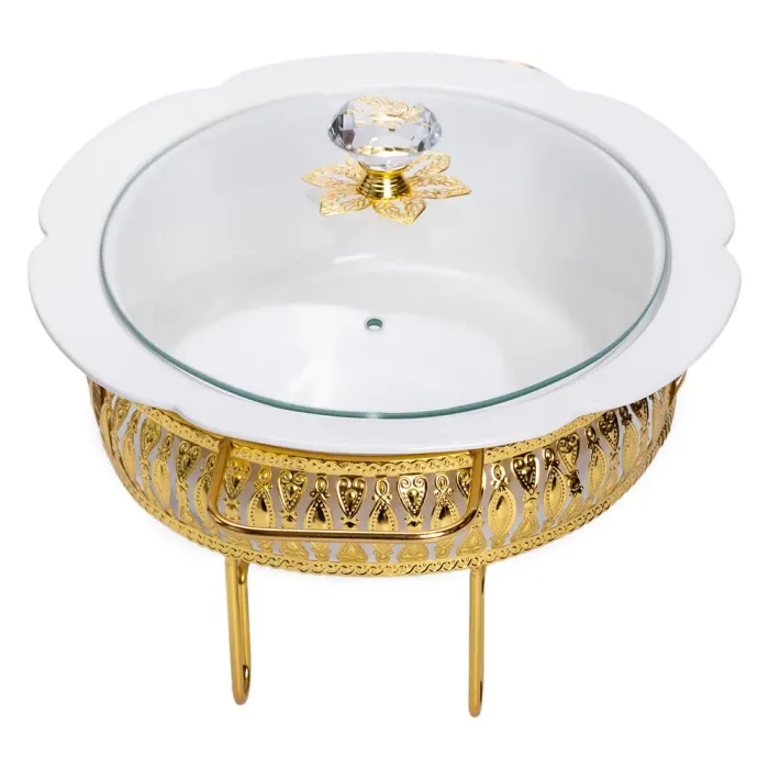 Настільна мармітниця 37×26×17 (см) порцелянова 2 (л) на металевій підставці HP-26-9 (HP-26-9) - зображення 2