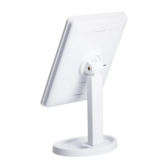 Настільне дзеркало з підсвічуванням 22 LED для макіяжу 21х16 см прямокутне на ніжці USB Біле (HP-10-4AW) - изображение 2