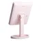 Настільне дзеркало з підсвічуванням 22 LED для макіяжу 21х16 см прямокутне на ніжці USB Рожеве (HP-10-4AP)