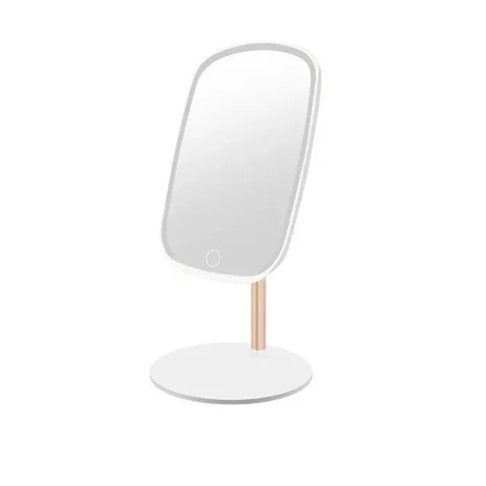 Настільне дзеркало з підсвічуванням 23х18 см для макіяжу на ніжці Біле (HP-10-6AW) - зображення 1