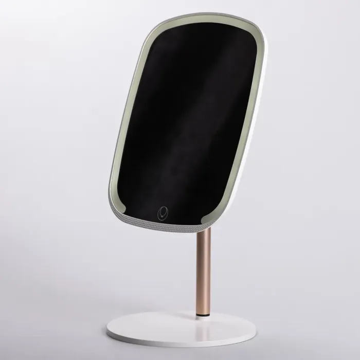 Настільне дзеркало з підсвічуванням 23х18 см для макіяжу на ніжці Біле (HP-10-6AW) - зображення 7