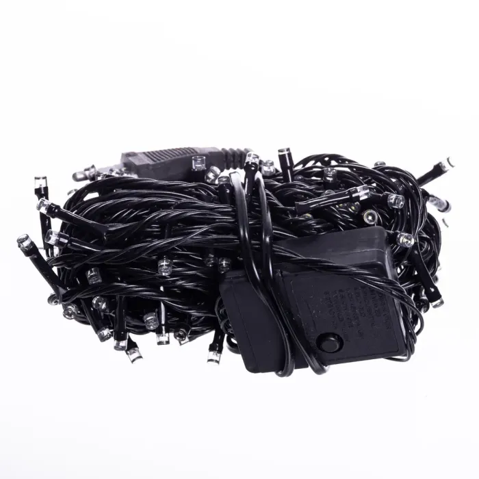 Новорічна гірлянда кімнатна нитка 10 м 120 LED чорний провід Білий W120LED10MBW (W120LED10MBW) - зображення 4