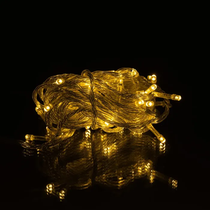 Новорічна гірлянда кімнатна нитка 10 м 120 LED чорний провід Жовтий W120LED10MBY (W120LED10MBY) - изображение 1