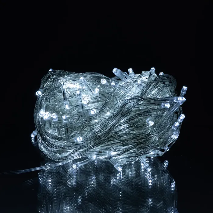 Новорічна гірлянда кімнатна нитка 14 м 160 LED кімнатна гірлянда білий провід Біле світло W160LED16MWW (W160LED16MWW) - изображение 1