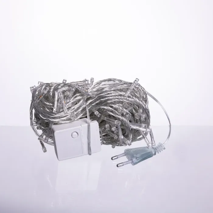 Новорічна гірлянда кімнатна нитка 14 м 160 LED кімнатна гірлянда білий провід Біле світло W160LED16MWW (W160LED16MWW) - изображение 4