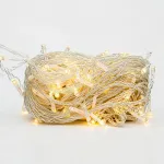 Новорічна гірлянда кімнатна нитка 14 м 160 LED кімнатна гірлянда білий провід Жовте світло W160LED16MWY (W160LED16MWY)