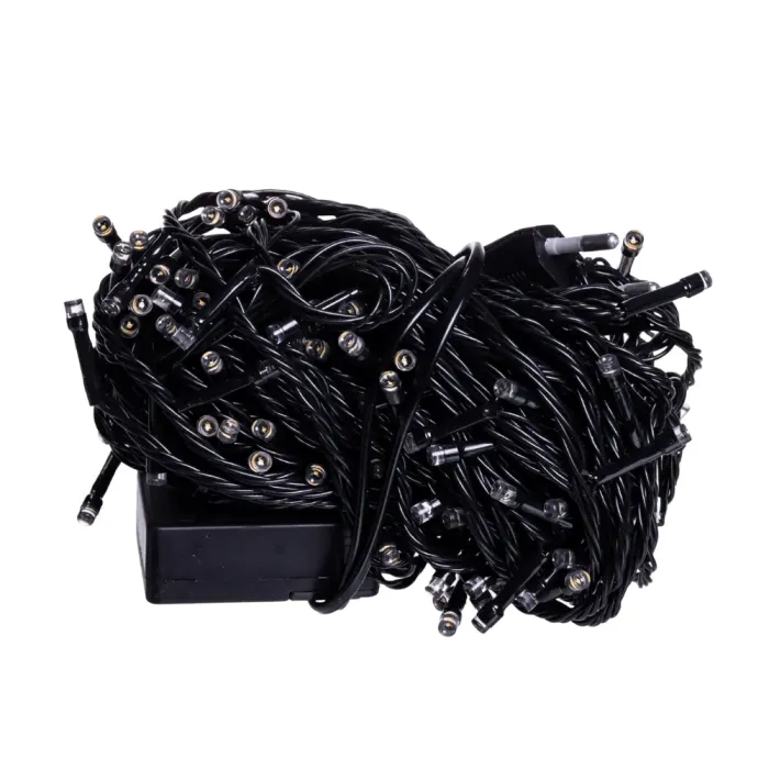 Новорічна гірлянда кімнатна нитка 14 м 160 LED кімнатна гірлянда чорний провід Біле світло W160LED16MBW (W160LED16MBW) - изображение 3