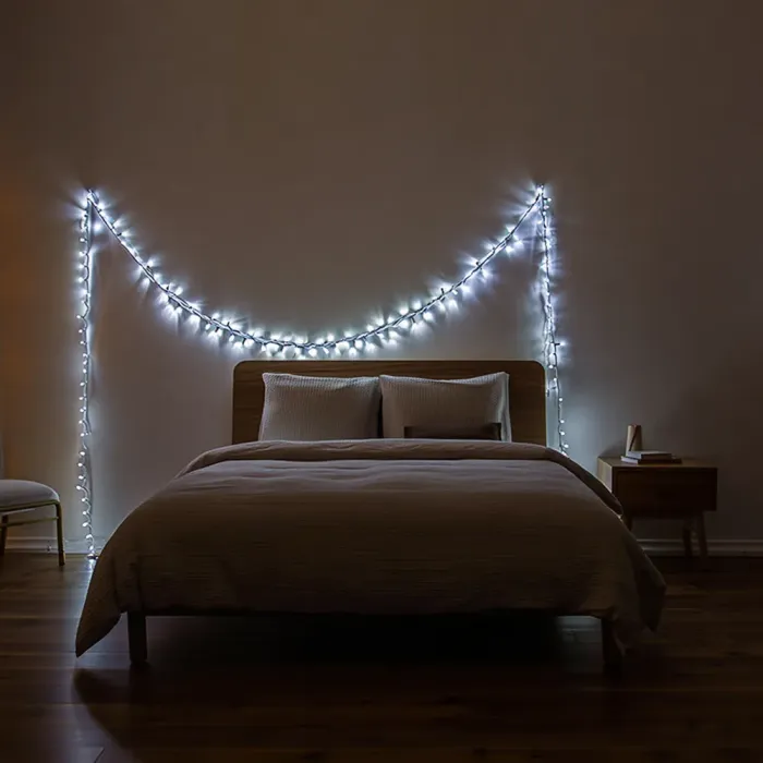 Новорічна гірлянда кімнатна нитка 14 м 160 LED кімнатна гірлянда чорний провід Біле світло W160LED16MBW (W160LED16MBW) - изображение 5