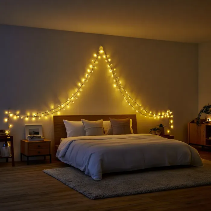 Новорічна гірлянда кімнатна нитка 14 м 160 LED чорний провід Жовтий W160LED16MBY (W160LED16MBY) - изображение 2