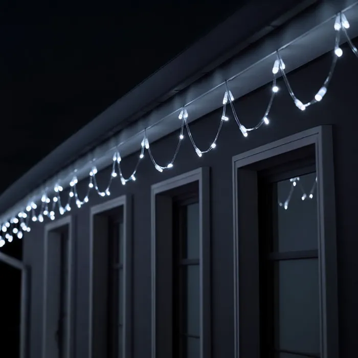 Новорічна гірлянда кімнатна нитка 18 м 180 LED білий провід Білий W180LED18MWW (W180LED18MWW) - зображення 2