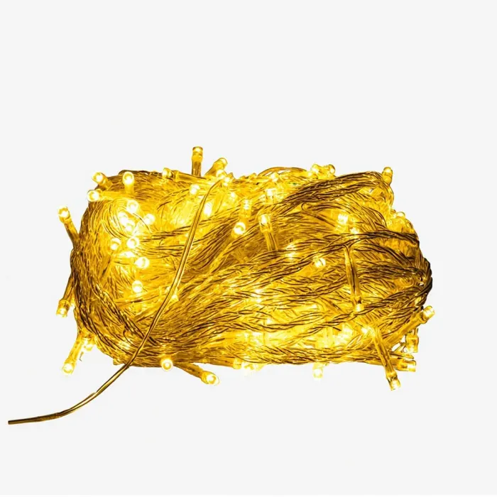 Новорічна гірлянда кімнатна нитка 18 м 180 LED кімнатна гірлянда білий провід Жовте світло (W180LED18MWY) - изображение 1