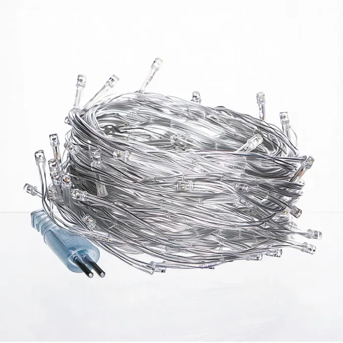 Новорічна гірлянда кімнатна нитка 18 м 180 LED кімнатна гірлянда білий провід Жовте світло (W180LED18MWY) - изображение 3