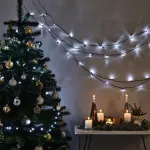 Новорічна гірлянда кімнатна нитка 18 м 180 LED кімнатна гірлянда чорний провід Біле світло W180LED18MBW (W180LED18MBW)