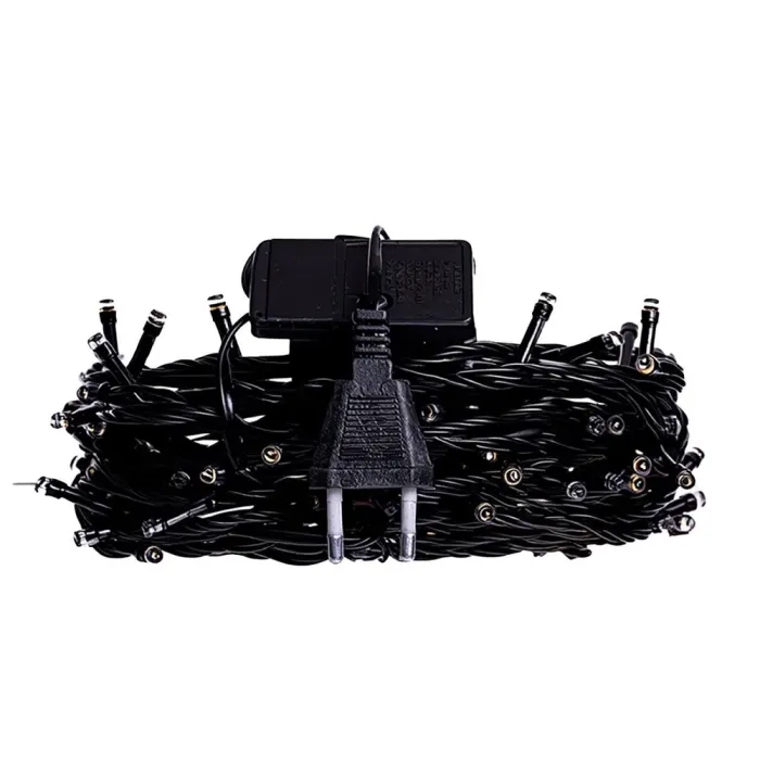 Новорічна гірлянда кімнатна нитка 22 м 220 LED чорний провід Жовтий W220LED22MBY (W220LED22MBY) - изображение 3