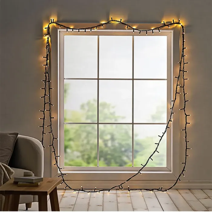 Новорічна гірлянда кімнатна нитка 22 м 220 LED чорний провід Жовтий W220LED22MBY (W220LED22MBY) - изображение 8