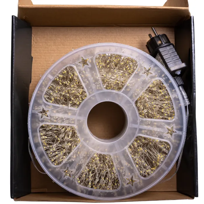 Новорічна гірлянда Хвойна лапа 100 м 3000 LED білий провід Жовте сяйво D3000L100MWY (D3000L100MWY) - зображення 6