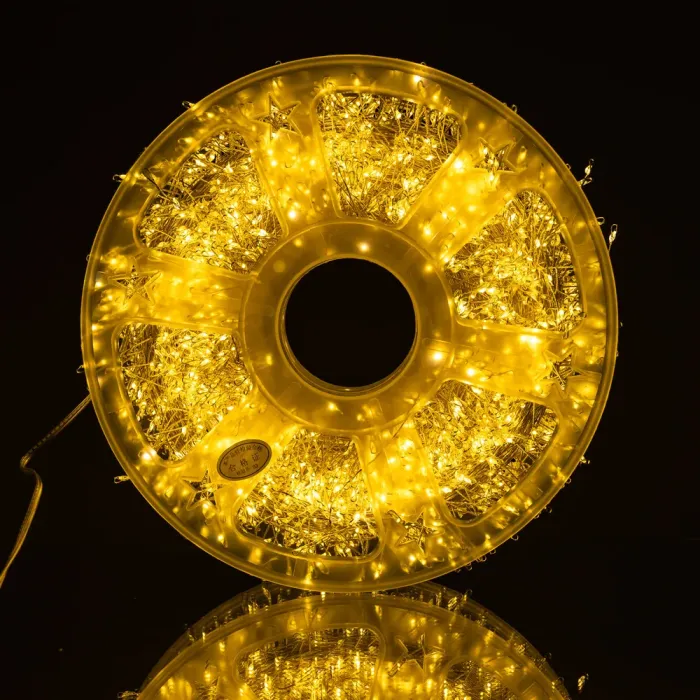 Новорічна гірлянда Хвойна лапа 100 м 3000 LED білий провід Жовте сяйво D3000L100MWY (D3000L100MWY) - зображення 10