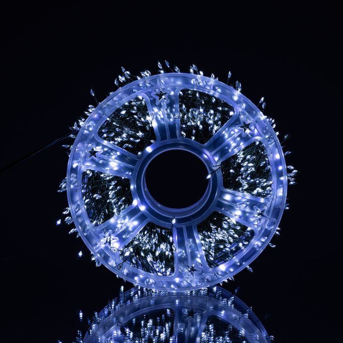 Новорічна гірлянда кімнатна роса 100 м 3000 LED Хвойна лапа зелений провід Біле сяйво D3000L100MGW (D3000L100MGW) - зображення 3