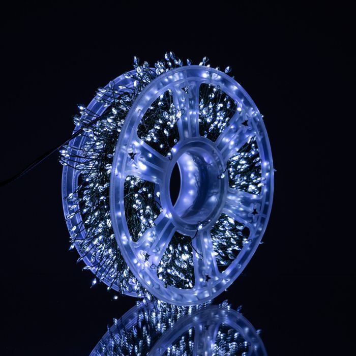 Новорічна гірлянда кімнатна роса 100 м 3000 LED Хвойна лапа зелений провід Біле сяйво D3000L100MGW (D3000L100MGW) - зображення 4