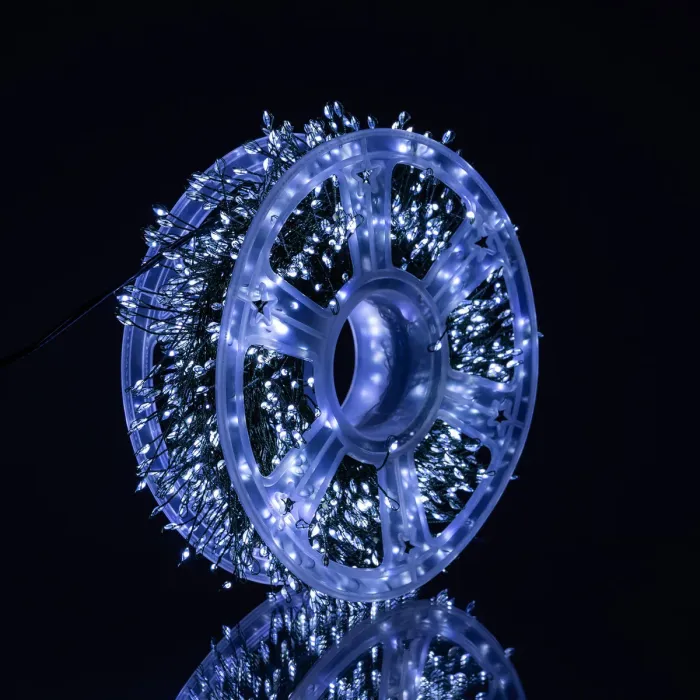 Новорічна гірлянда кімнатна роса 100 м 3000 LED Хвойна лапа зелений провід Біле сяйво D3000L100MGW (D3000L100MGW) - зображення 4