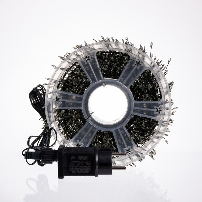 Новорічна гірлянда кімнатна роса 100 м 3000 LED Хвойна лапа зелений провід Біле сяйво D3000L100MGW (D3000L100MGW) - зображення 5