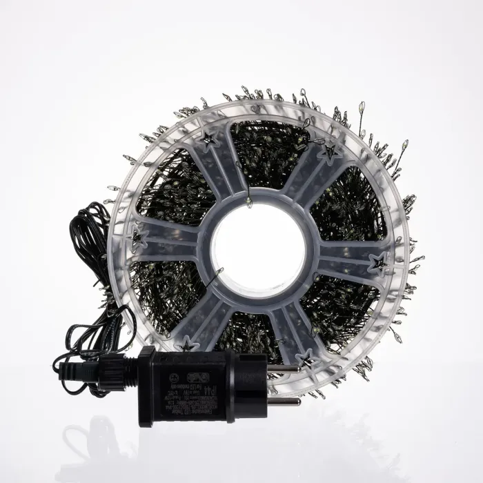 Новорічна гірлянда кімнатна роса 100 м 3000 LED Хвойна лапа зелений провід Біле сяйво D3000L100MGW (D3000L100MGW) - зображення 5