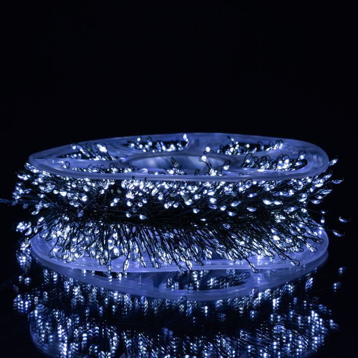 Новорічна гірлянда кімнатна роса 100 м 3000 LED Хвойна лапа зелений провід Біле сяйво D3000L100MGW (D3000L100MGW) - зображення 6