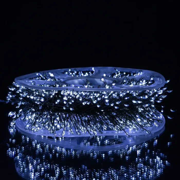 Новорічна гірлянда кімнатна роса 100 м 3000 LED Хвойна лапа зелений провід Біле сяйво D3000L100MGW (D3000L100MGW) - зображення 6