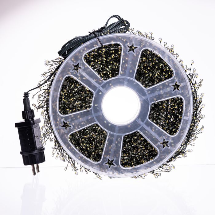 Новорічна гірлянда кімнатна роса 100 м 3000 LED Хвойна лапа зелений провід Жовте сяйво D3000L100MGY (D3000L100MGY) - изображение 6