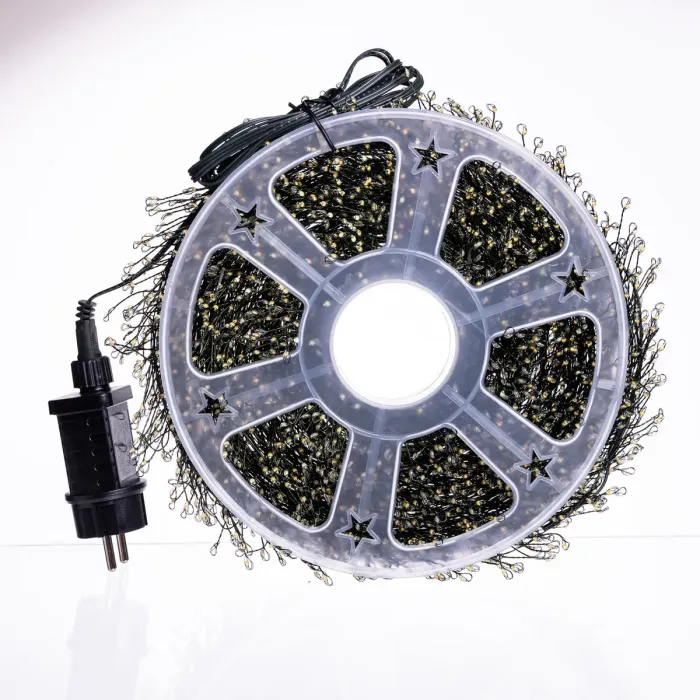 Новорічна гірлянда кімнатна роса 100 м 3000 LED Хвойна лапа зелений провід Жовте сяйво D3000L100MGY (D3000L100MGY) - зображення 6