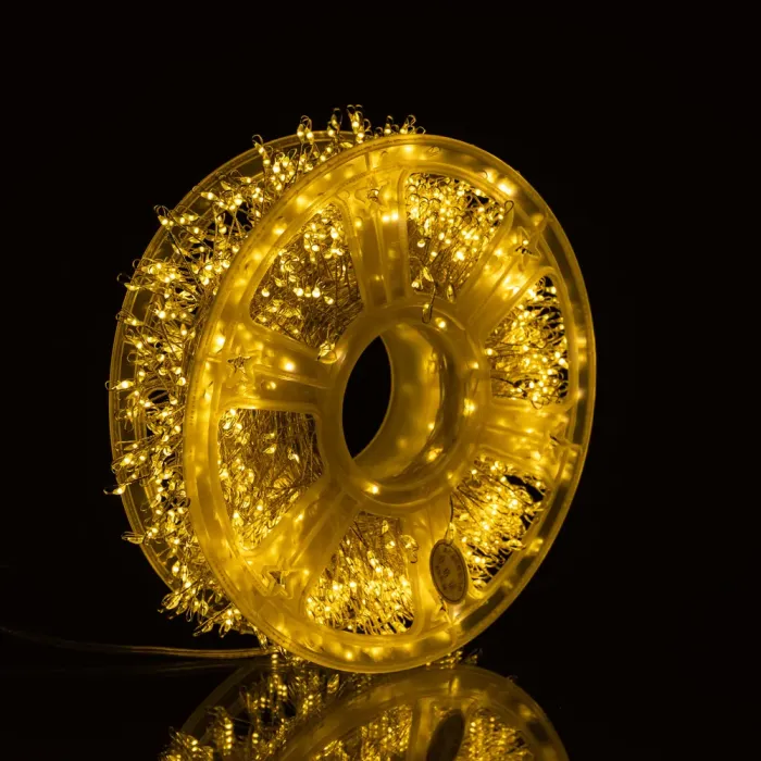 Новорічна гірлянда кімнатна роса Хвойна лапа 50 м 1500 LED білий провід Жовте сяйво D1500L50MWY (D1500L50MWY) - изображение 2