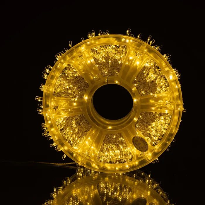 Новорічна гірлянда кімнатна роса Хвойна лапа 50 м 1500 LED білий провід Жовте сяйво D1500L50MWY (D1500L50MWY) - изображение 3