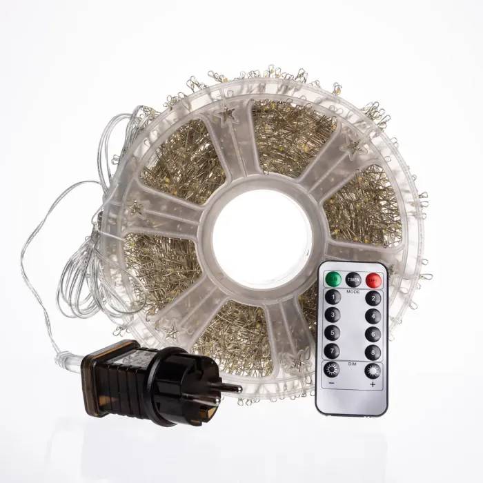 Новорічна гірлянда кімнатна роса Хвойна лапа 50 м 1500 LED білий провід Жовте сяйво D1500L50MWY (D1500L50MWY) - изображение 9