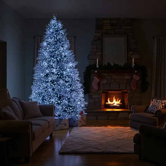 Новорічна гірлянда кімнатна роса Хвойна лапа 50 м 1500 LED зелений провід Біле сяйво D1500L50MGW (D1500L50MGW) - изображение 2